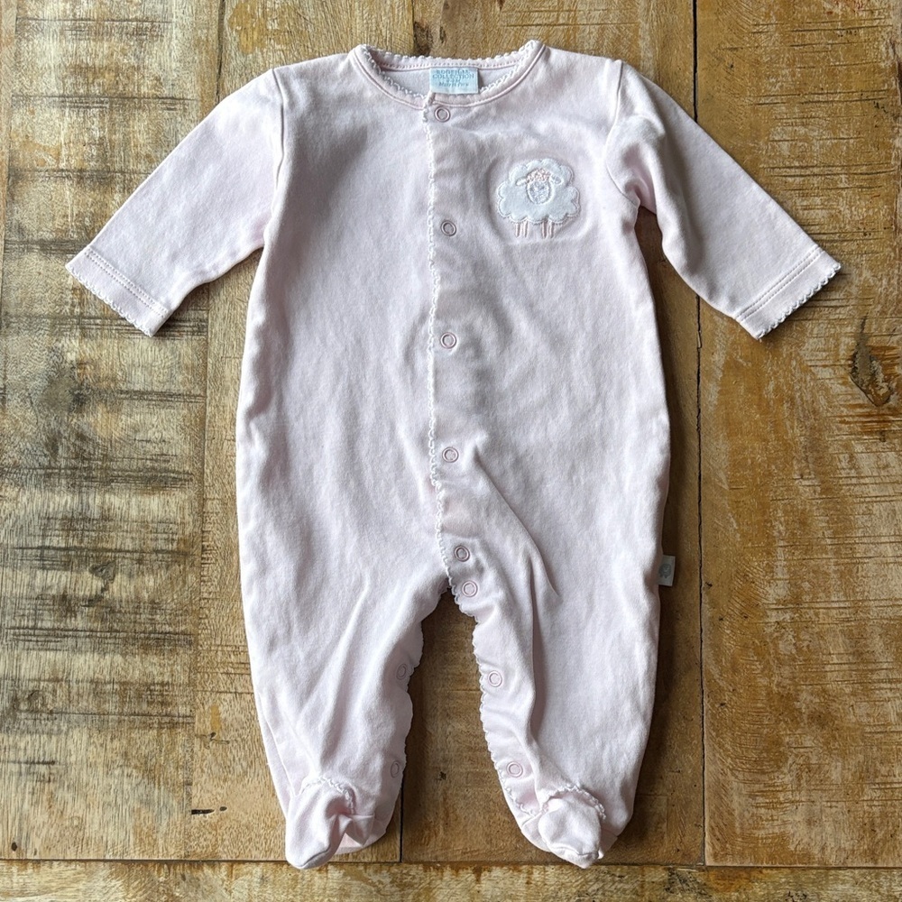 Edgehill Collection Pink Sheep One Piece 0-3m